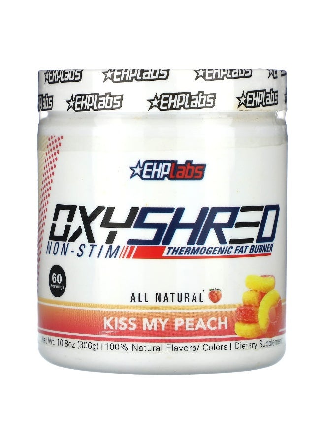EHPLabs EHPlabs, OxyShred Non-Stim, Thermogenic Fat Burner, Kiss My Peach, 10.8 oz (306 g)  - Image 1