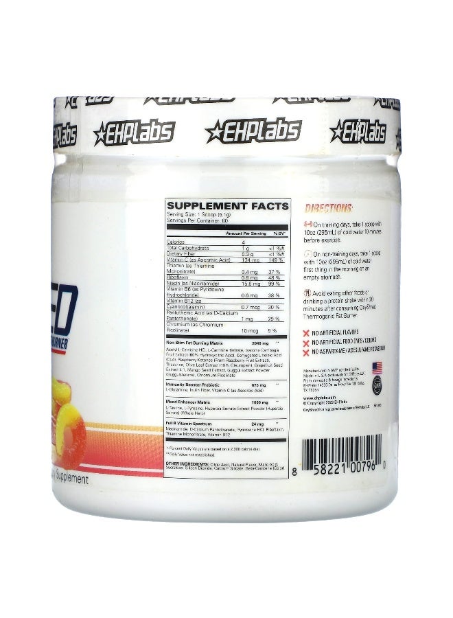 EHPLabs EHPlabs, OxyShred Non-Stim, Thermogenic Fat Burner, Kiss My Peach, 10.8 oz (306 g)  - Image 2