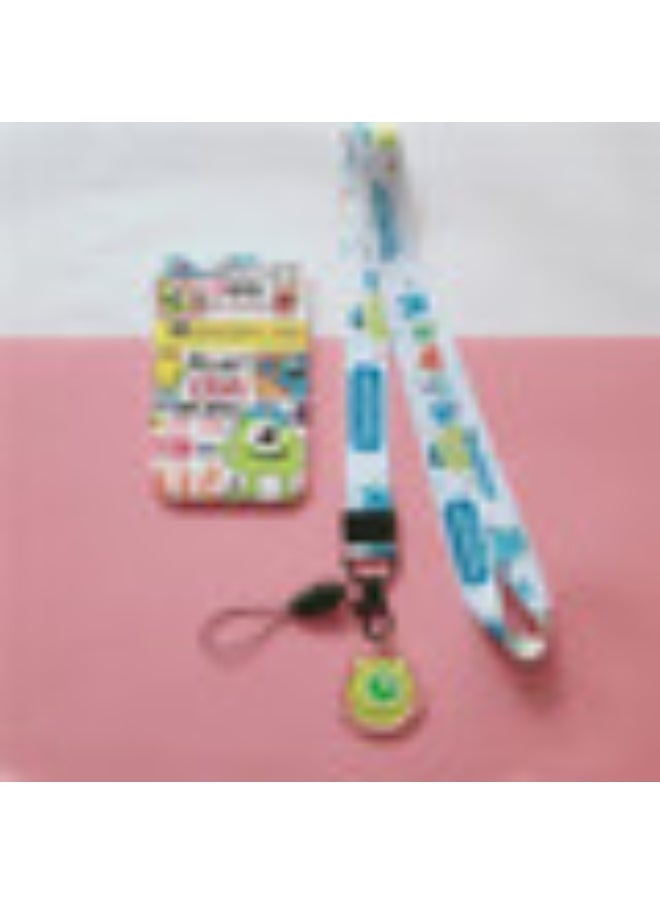 NIBEMINENT 1 - Piece Monster Kpop Photo Card Holder Pendant Key Chain ID Badge Holder ID Card Holder Photo Card Protector for School ID Office ID Access Card for Women Girls 