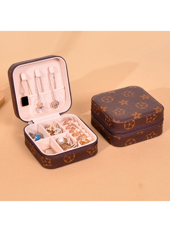 Pu Storage Box Mini elry Box Necklace Earrings Earrings Ring elry Box Portable elry Box