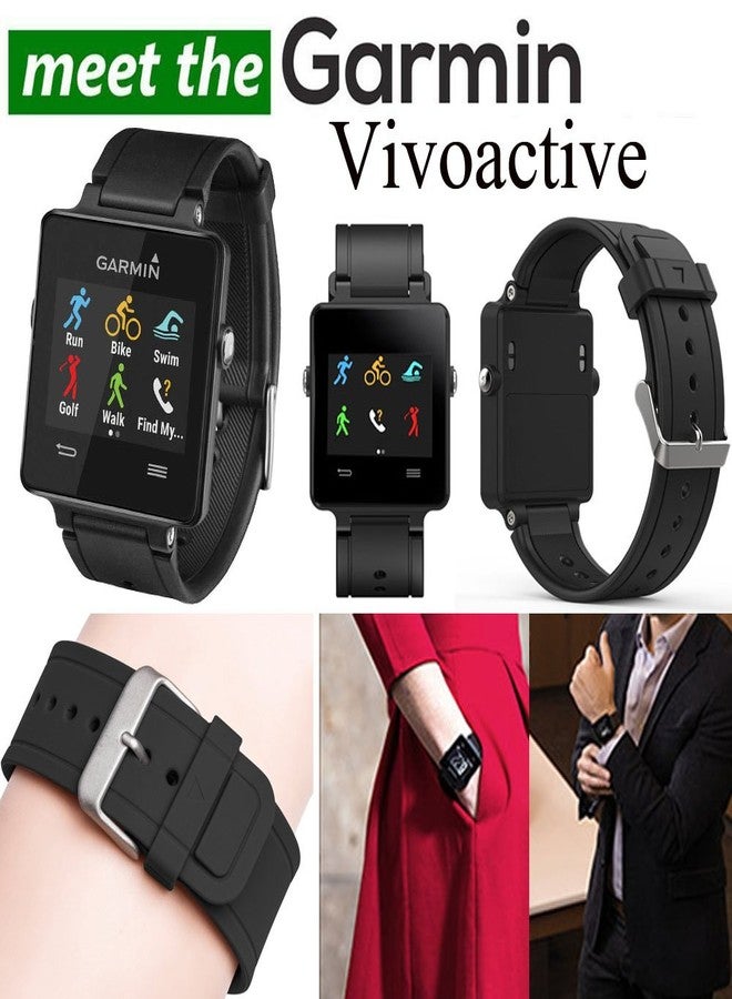 QGHXO سوار QGHXO لساعة Garmin Vivoactive، سوار بديل من السيليكون الناعم لساعة Garmin Vivoactive/Vivoactive Acetate (بدون جهاز تتبع، أساور بديلة فقط) (10 أساور) - Image 5