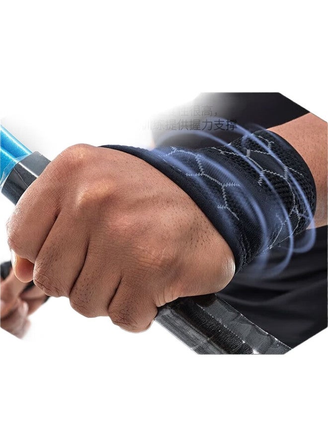 Mizuno حماية المعصم، رياضة التهاب الأوتار، مضادة للالتواء، ضغط بنش، للرجال والنساء، كرة السلة، كرة الريشة، التنس، 2507 أسود، قطعة واحدة - Image 1