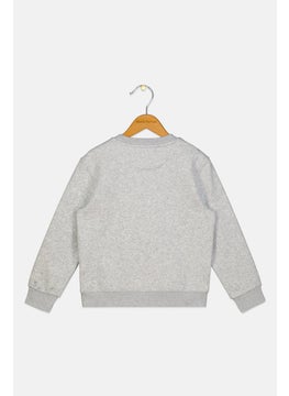ESPRIT Kids Boy Long Sleeves Brand Logo Sweatshirt, Dark Grey  - Image 2