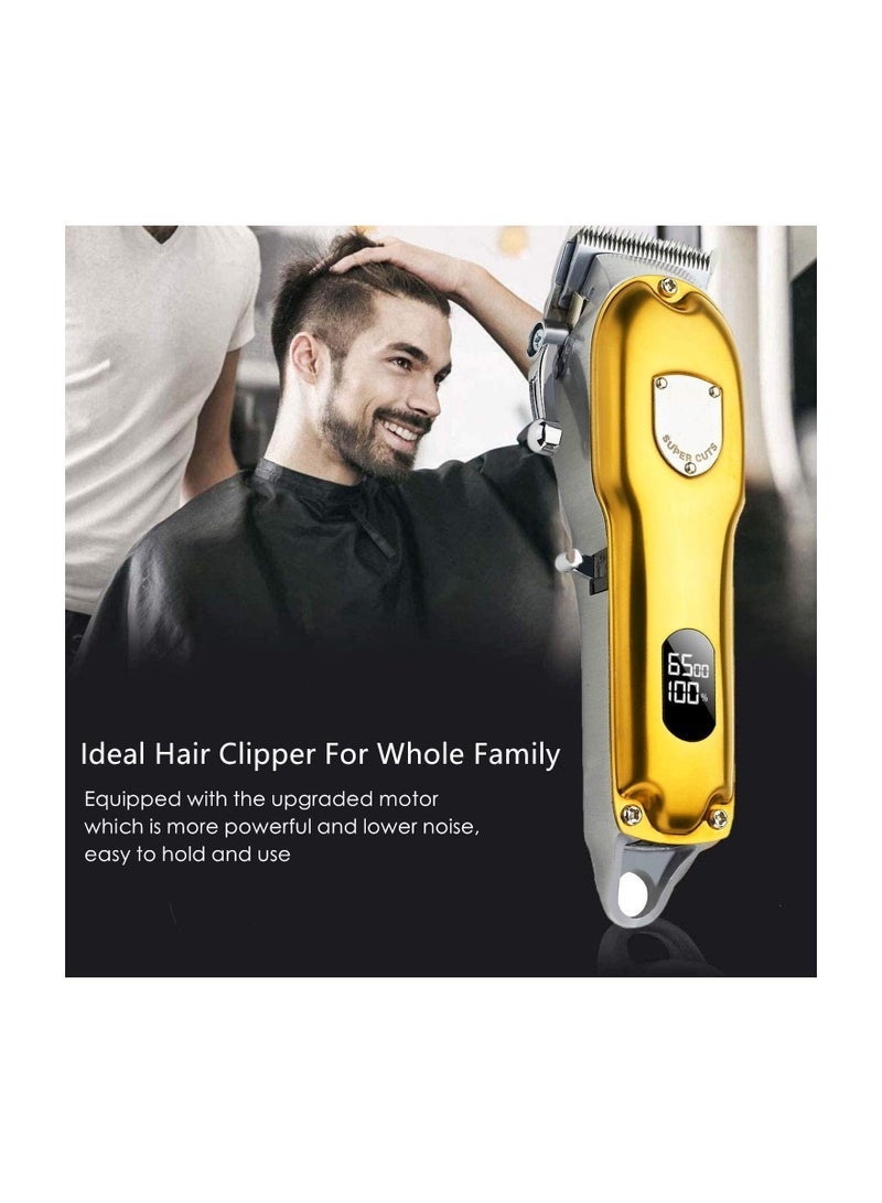 general Men's Wireless Professional Hair Clippers for Hair Cutting Hair Beard Trimmer with 1500 mAh Battery LCD Display 4 Guide Combs for Barbers - Image 4