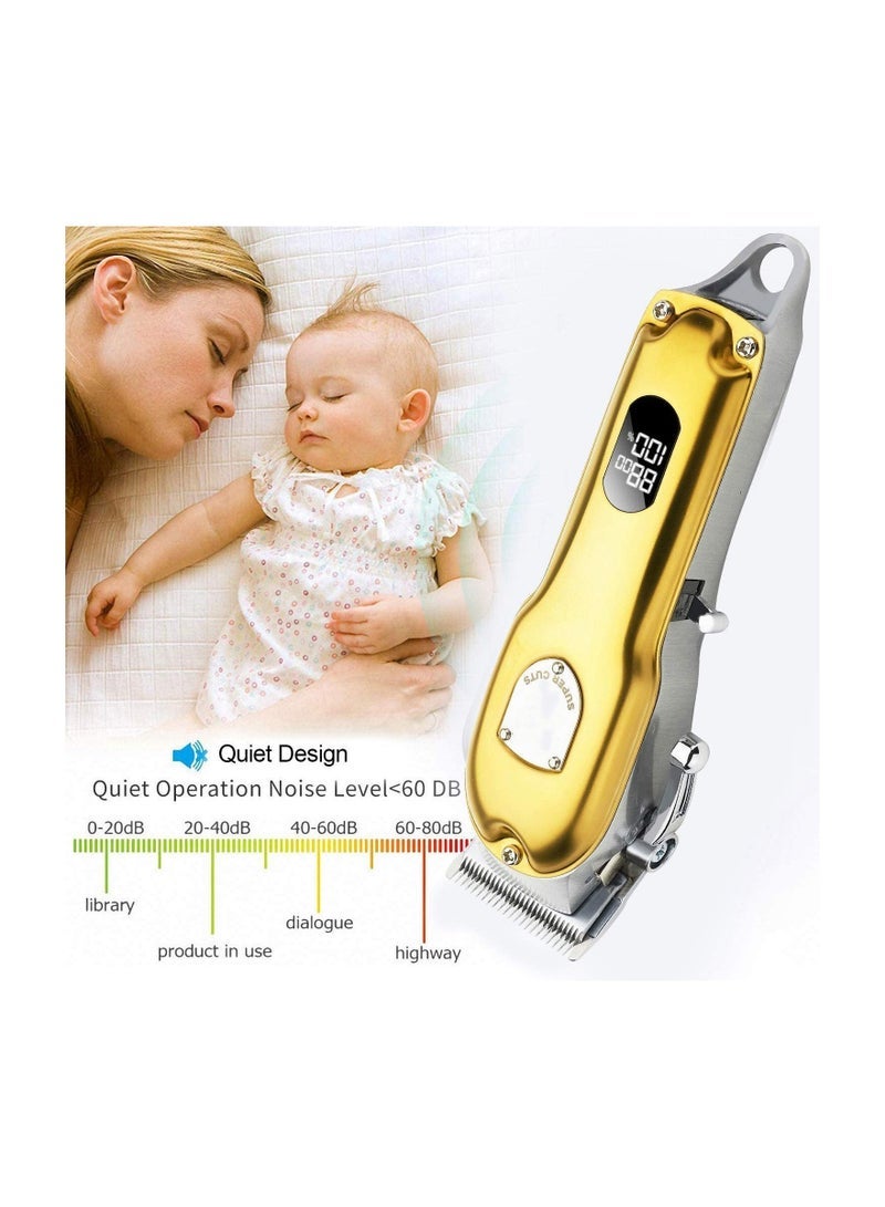 general Men's Wireless Professional Hair Clippers for Hair Cutting Hair Beard Trimmer with 1500 mAh Battery LCD Display 4 Guide Combs for Barbers - Image 5