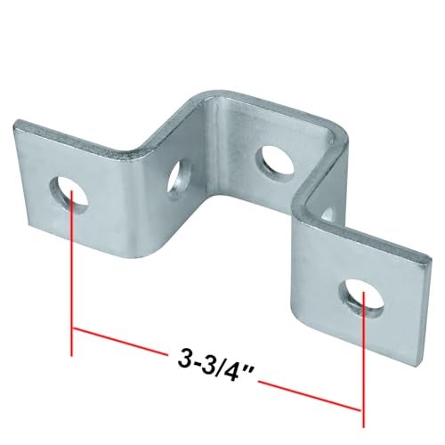 heneng 6 Pcs 5 Hole U Shaped Fitting for 1-5/8" Strut Channel, Cross Connector Bracket U Support, 3/16" Thick - Image 5