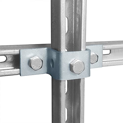 heneng 6 Pcs 5 Hole U Shaped Fitting for 1-5/8" Strut Channel, Cross Connector Bracket U Support, 3/16" Thick - Image 3