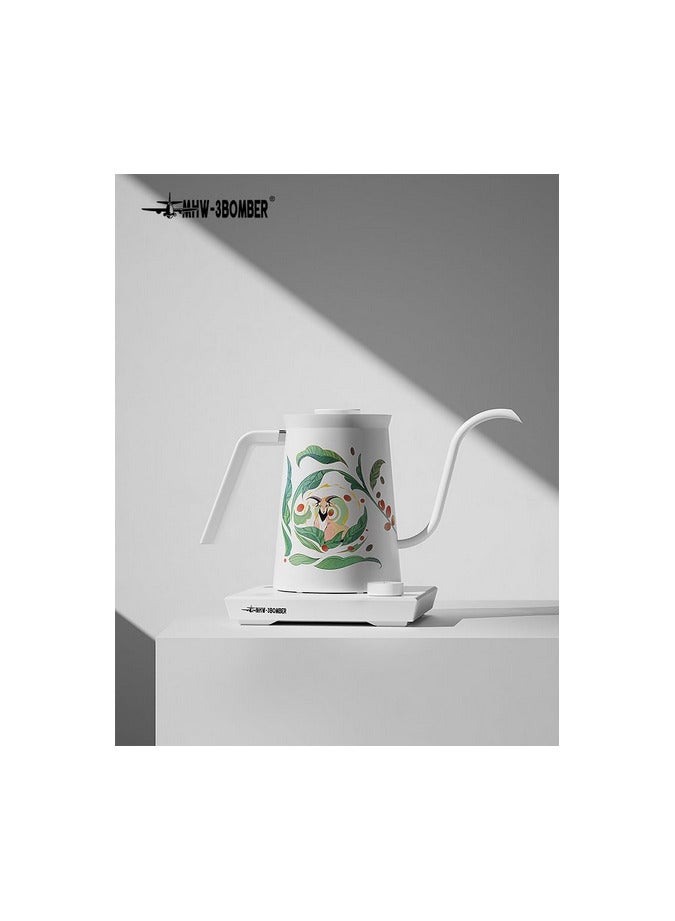 MHW-3BOMBER غلاية كهربائية ذات عنق الإوز، إصدار محدود بمناسبة الذكرى السنوية السادسة مع تحكم في درجة الحرارة، قاعدة بيضاء - Image 2