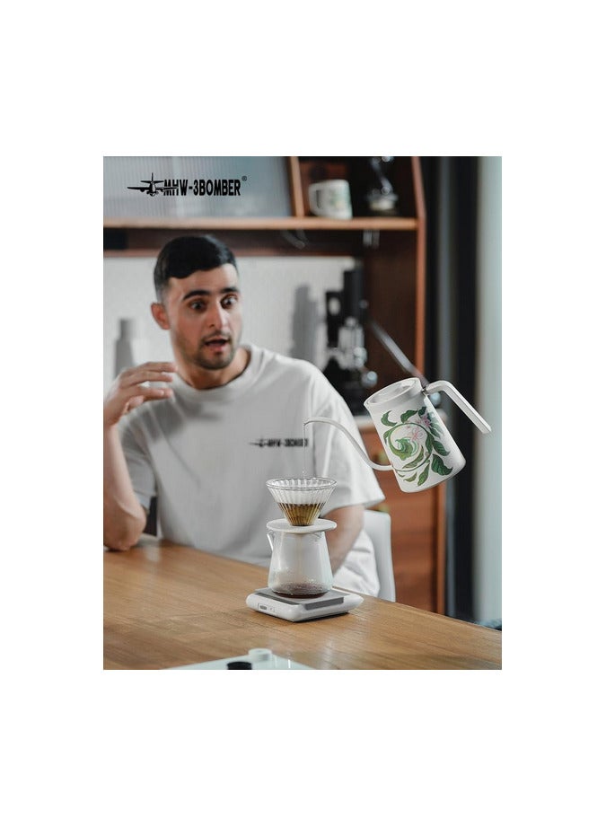 MHW-3BOMBER غلاية كهربائية ذات عنق الإوز، إصدار محدود بمناسبة الذكرى السنوية السادسة مع تحكم في درجة الحرارة، قاعدة بيضاء - Image 4