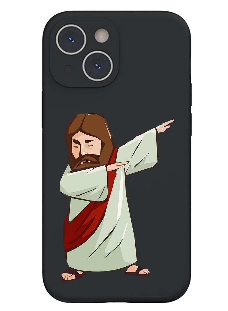 Theodor Protective Slim Fit Case Liquid Silicone Cover with Full Body Protection Anti-Scratch Shockproof Case For iPhone 13 Black  - crafty i make people copy - Image 1