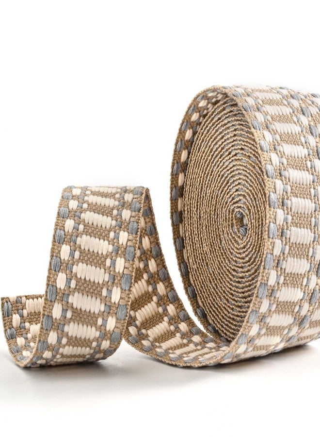 Shein Heavy Cotton Webbing 1.5 Inch 2 Inch Webbing Strap for Bag Straps, Outdoors Indoors Arts and Crafts, High Density Webbing with Jacquard Embroidery Pattern - Color 2-1.5" 5 Yards - Image 5