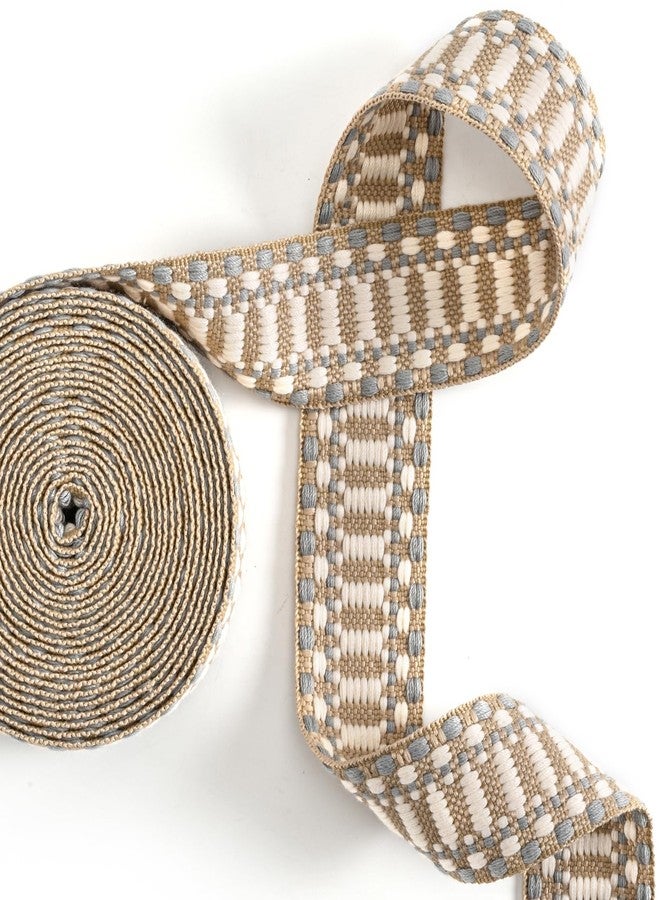 Shein Heavy Cotton Webbing 1.5 Inch 2 Inch Webbing Strap for Bag Straps, Outdoors Indoors Arts and Crafts, High Density Webbing with Jacquard Embroidery Pattern - Color 2-1.5" 5 Yards - Image 4