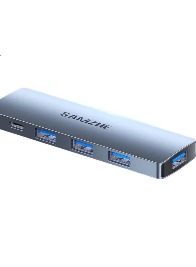 SAMZHE Usb3.0 Metal Splitter 4-Port Hub Expansion Dock High-Speed Hub Notebook Computer One Drag Multiple Adapter Extension Type-C Power Hbk1-3 1.5M - Image 3