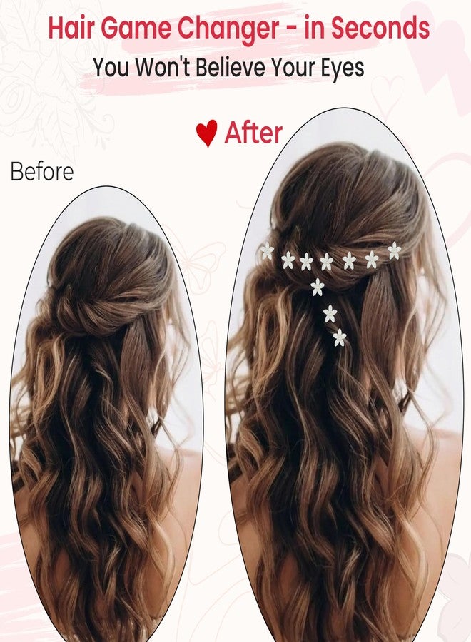TEMPERIA (12pcs) Flower U Pins Hair Accessories for Women & Girls | Stylish Hair Bun Accessories for Wedding, Party & Festive Hairstyles | Metal Hair Pins with Flower Design - Image 5