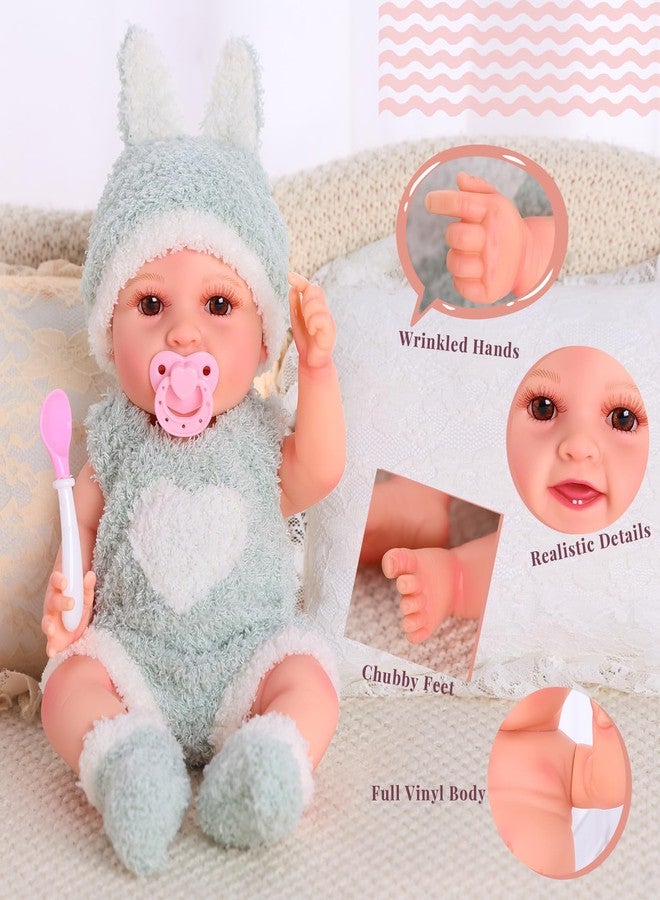 BABESIDE 9pcs Baby Doll Set - 12 Inch Cute Realistic Baby Doll with Includes Various Accessories for 3+ Year Old Girls - Perfect for Pretend Play & Gifts - Image 2