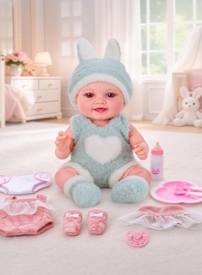 BABESIDE 9pcs Baby Doll Set - 12 Inch Cute Realistic Baby Doll with Includes Various Accessories for 3+ Year Old Girls - Perfect for Pretend Play & Gifts - Image 1