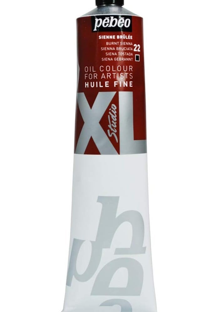 Pebeo XL Fine Oil Paint - Burnt Sienna 200ml | High-Pigment Artist Oil Colour for Canvas & Fine Art - Image 1