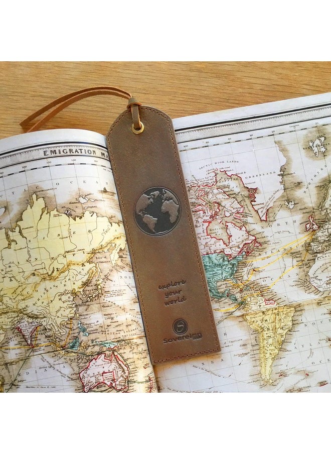 Sovereign-Gear Rks For Men And Women | Quality Mens Bookmark With Nautical Compass | 2 Smooth Handmade Leather Book Markers For Men Women Book Lovers Readers (7X2) Leather Gift | Sovereign-Gear  - Image 2