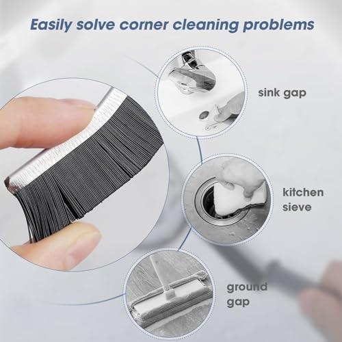 RECLUSE 6 PCS Gap Cleaning Brush Hand-held Crevice Cleaning Tool Hard-bristled Window Groove Cleaning Brush, Small Crevice Cleaning Brushes for Blind, Baseboard, Fan, Window or Sliding Door Track - Image 2