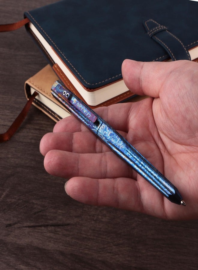 SMOOTHERPRO Titanium Click Pen, Compatible with Parker Refills Retractable Ballpoint Pen with Ergonomic Grip for Office, School, Writers, Left-Handed Friendly, Stone Wash Gray - Image 4
