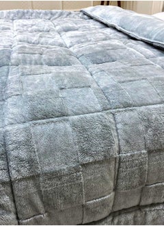 Family Bed Quilt Set Chess Spanish Fur 2 pieces size 180 × 240 cm model 2410 from Family Bed  - Image 5