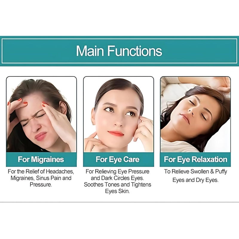 Topinon Cold Face Eye Mask Ice Pack Reduce Face Puff Dark Circles Gel Beads Hot Heat Cold Compress Pack Face SPA for Woman Sleeping Pressure Headaches Skin Care Post Laser CareBlue With storage bag - Image 4