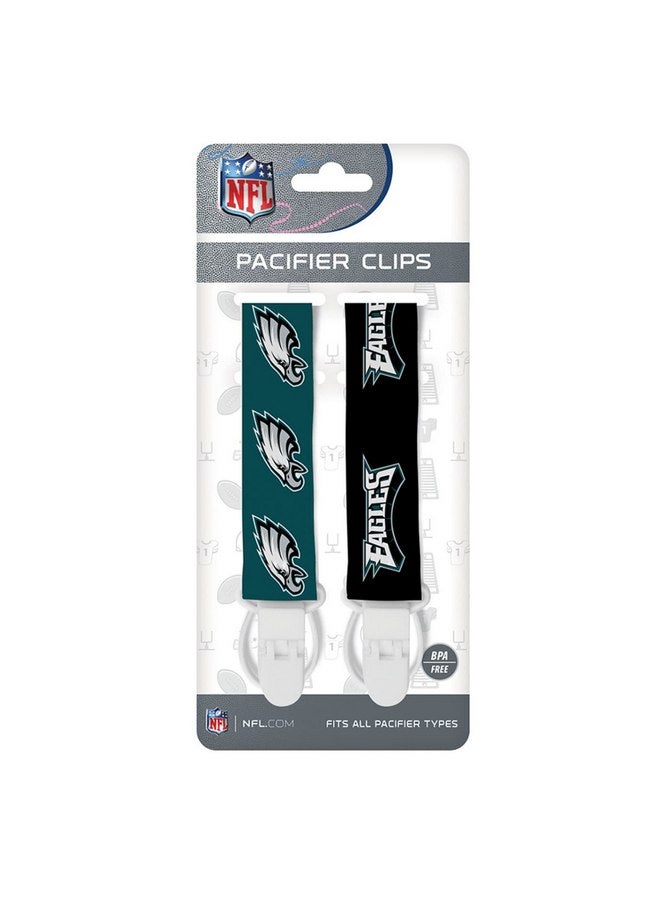 Baby Fanatic BabyFanatic Officially Licensed Unisex Pacifier Clip 2-Pack - NFL Philadelphia Eagles - Officially Licensed Baby Apparel - Image 2