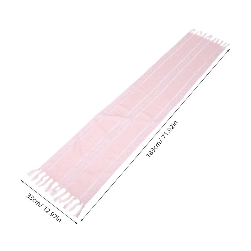 Boho Table Runner With Tassels Farmhouse Table Runner Rustic Macrame Tablecloth For Home Dining Bedroom Decor Bridal Shower - Image 3