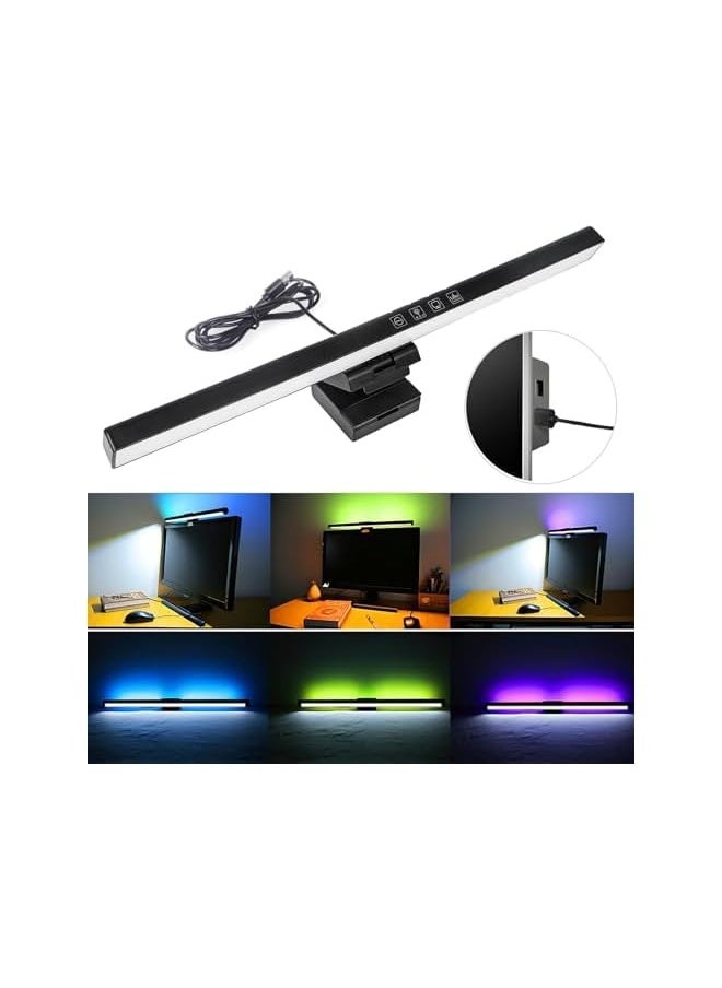 erorex Computer Monitor LED Light Bar,Computer Screen Monitor Lamp with Touch Control, 3 Color Temperature, No Screen Glare Dimmable e-Reading USB Powered Desk Lamp for Task/Home/Office (Black)  - Image 4