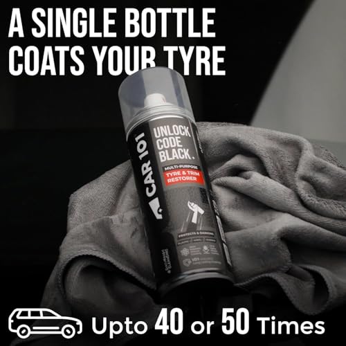 CAR101 Tyre & Trim Restorer | 250ml - Pack of 4 | Multi-Purpose Protectant for Plastic, Vinyl & Rubber | Nano Polymer Technology | Revives Faded Exterior Trim & Bumpers - Image 4