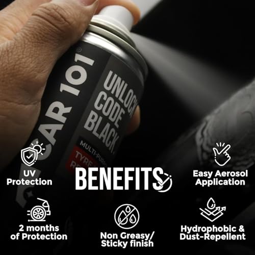 CAR101 Tyre & Trim Restorer | 250ml - Pack of 4 | Multi-Purpose Protectant for Plastic, Vinyl & Rubber | Nano Polymer Technology | Revives Faded Exterior Trim & Bumpers - Image 5