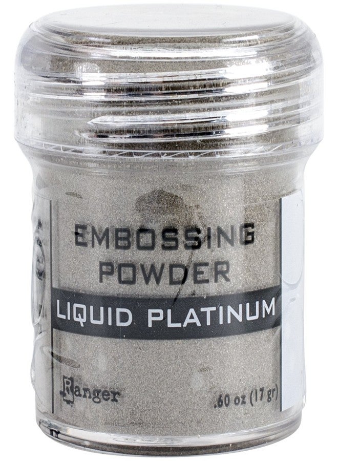 Ranger Embossing Powder, 0.6-Ounce Jar, Liquid Platinum - Image 1