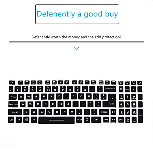 Saco Clear Keyboard Silicon Protector Ultra Thin Cover for 15.6" Acer Nitro 5 AN515-54-54W2, AN515-54-51M5,17.3" Acer Nitro 5 AN517-51,AN715-51 Gaming Laptop - Black with Clear - Image 3