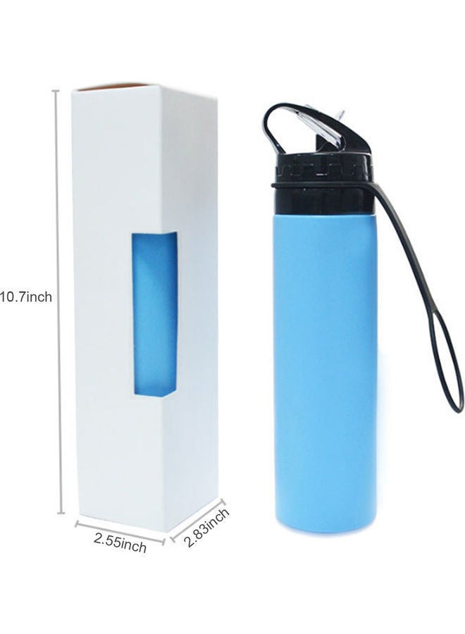 نيبمينينت زجاجة ماء قابلة للطي من السيليكون سعة 600 مل مع خفيفة الوزن مانعة للتسرب وخالية البيسفينول أيه مناسبة للمشي لمسافات طويلة والسفر والرياضات الخارجية أسود 27.2*6.5*7.2سم - Image 3