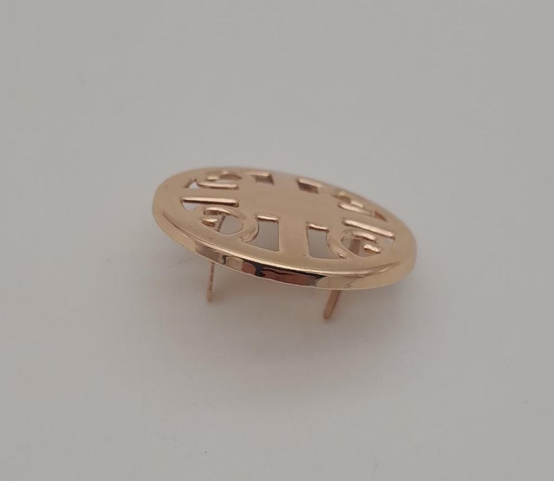Angel Çanta Aksesuar Angel Bag Accessory 3 cm Round Model Patterned Light Gold Plate Ornament  - Image 3