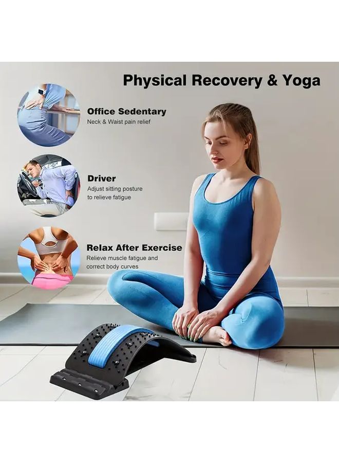 Back Stretcher 4 Level Adjustable Support Gym Yoga Pilates Blue - Image 4