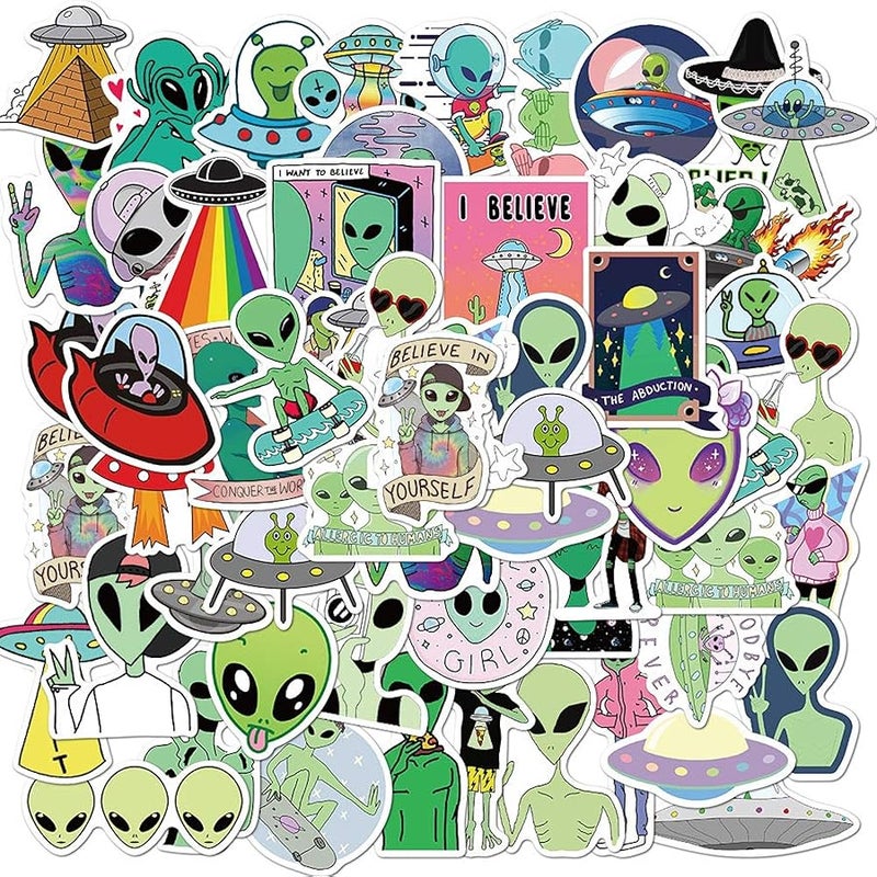 110Pcs Invader ZIM Stickers Waterproof Vinyl Funny Cartoon Movie Decals for Laptop Cellphone Water Bottle Skateboard Luggage Car Bumper (ZIM)