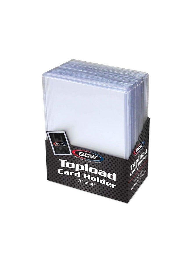 BCW 3x4 Topload Card Holder - Standard - 25ct | Rigid PVC Trading Card Protection for Baseball Cards, Football Cards, and Trading Cards Like Pokémon and MTG | Holds Cards Up to 20pts - Image 1
