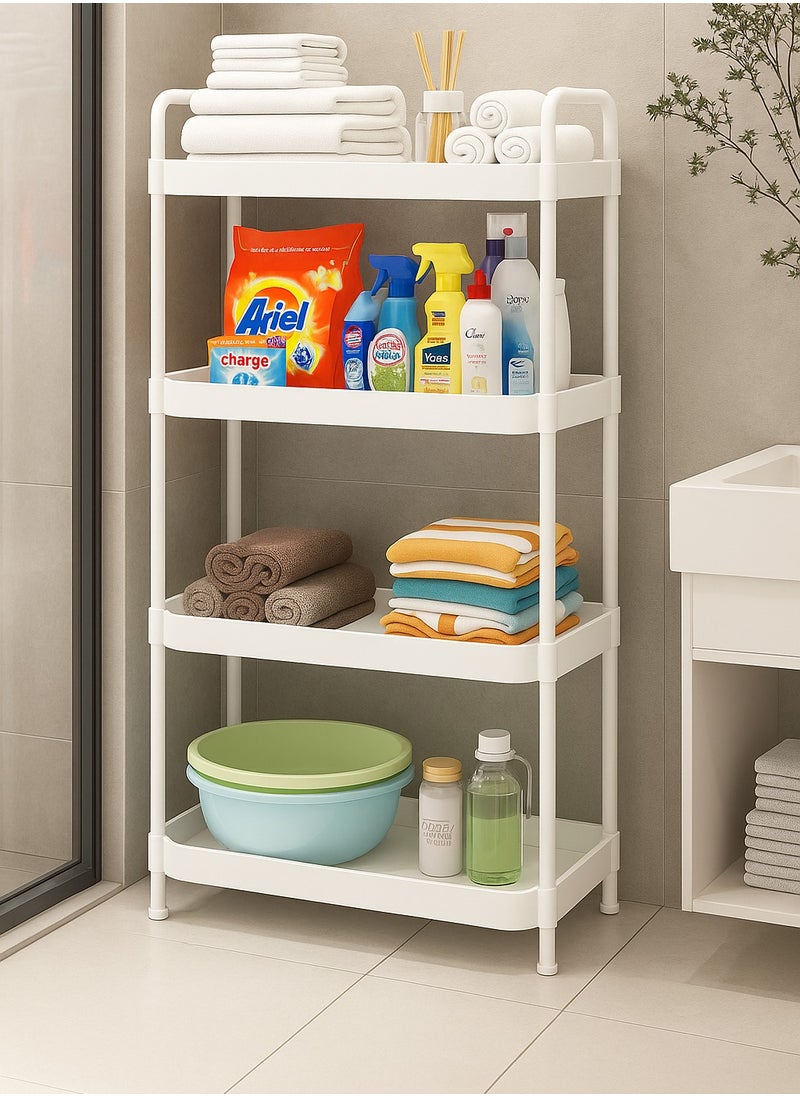 ALMUFARREJ Bathroom Organizer Vesken White 4 Layers 115x26x51 cm  - Image 1