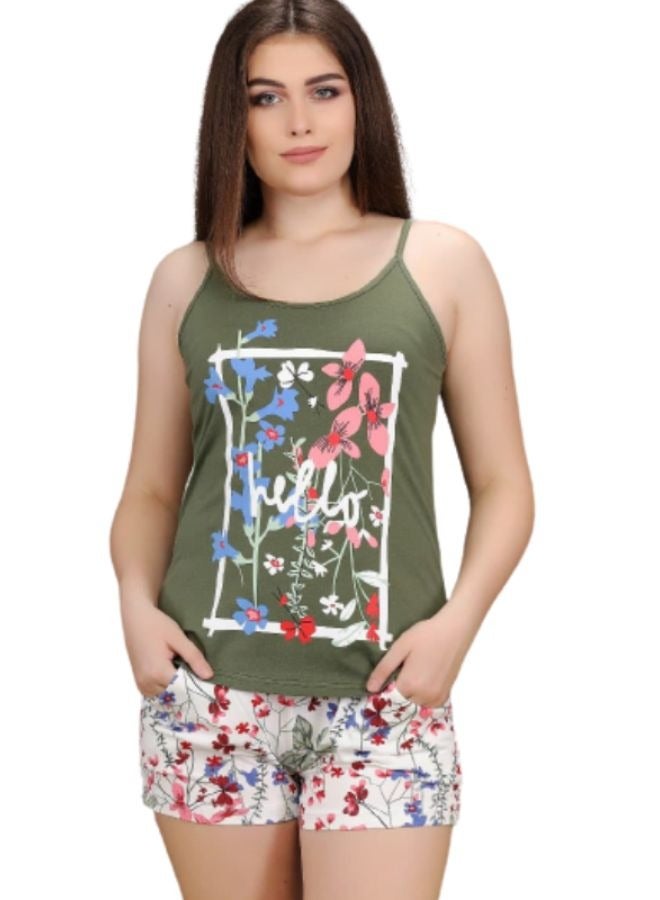 جنة بجامة هوت شورت قطن - SH 827