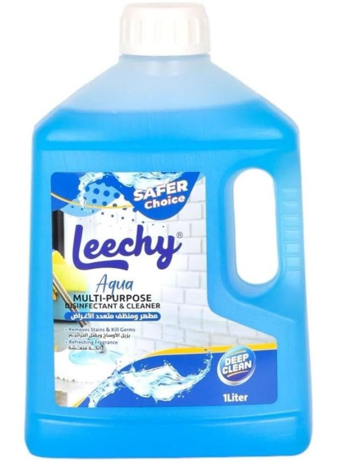 Leechy Multi-Purpose Cleaner & Disinfectant With Aqua Smell - 1 Liters 