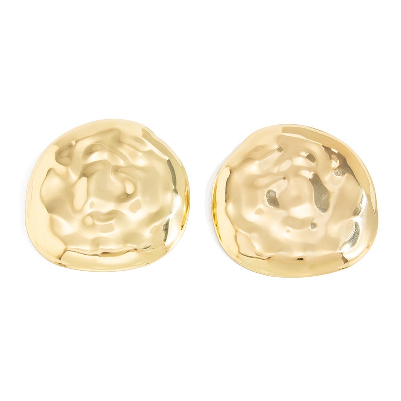 SHIXIN European and American Cross-Border Fashion Liquid Lava Heart Earrings - Irregular Glossy Geometric Alloy Design - Image 5