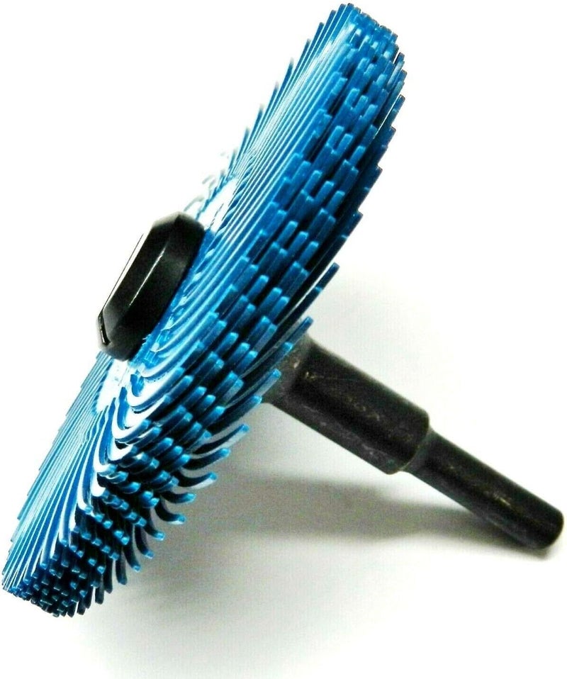 JTS 3M Radial Bristle Disc 3" 400 Grit Blue with 1/4" Mandrel 6 Brushes and Arbor Set by Jets - Image 3