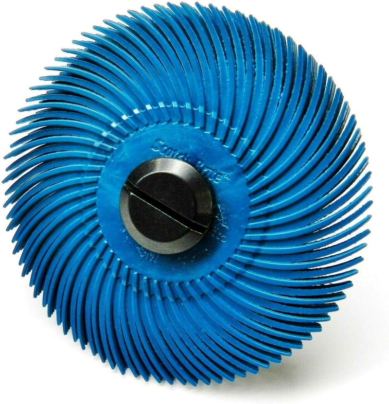 JTS 3M Radial Bristle Disc 3" 400 Grit Blue with 1/4" Mandrel 6 Brushes and Arbor Set by Jets - Image 1