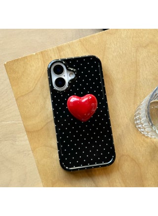 For Iphone 14 Mobile Phone Case 16 Love Stand Pink IMD Soft Case For Iphone15ProMax Women Simple Ins-Color:Black Polka Dots + Red Heart-Applicable Model:For Iphone 13 - pzsku/Z0C3D9DCF5EF4CE9666D4Z/45/1745370946/b06c03e6-60fc-4dd9-8107-a71535981429