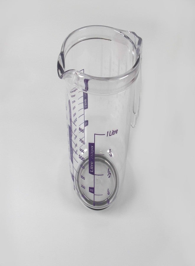 Tredoni 1100ml/1kg Sugar/Flour Measuring Cup/Jug, Non Slip Base Acrylic Plastic Pitcher - Image 3