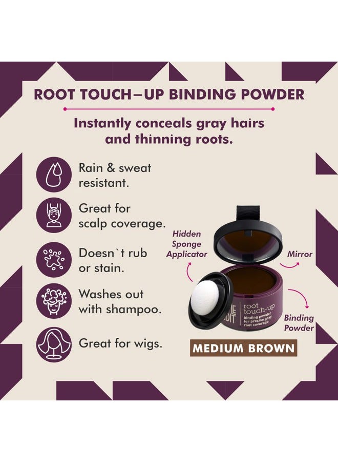 Style Edit Root Touch Up Powder for Medium Brown Hair | Cover Up Hair Color for Grays and Roots Coverage | Mineral Infused Binding Hairline Powder 2 Pack - Image 2
