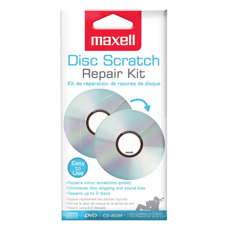 Maxell Maxell 190510 Disc Scratch Cleaner & Repair Kit for CD/DVD - Eliminates Disc Skipping & Sound Loss, Repairs Minor Scratches Quickly & Effectively - Repairs Up to 2 Discs - Easy to Use - Image 1