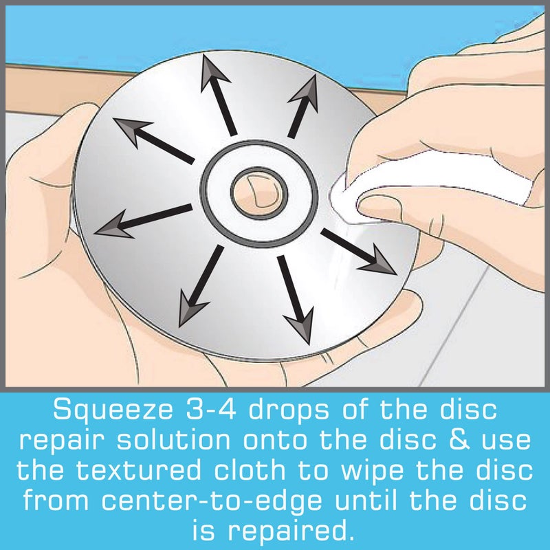 Maxell Maxell 190510 Disc Scratch Cleaner & Repair Kit for CD/DVD - Eliminates Disc Skipping & Sound Loss, Repairs Minor Scratches Quickly & Effectively - Repairs Up to 2 Discs - Easy to Use - Image 4