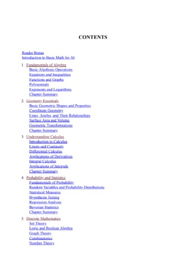 "Basic Math for AI" is a comprehensive, beginner-oriented guide that aims to bridge the gap between mathematics fundamentals and AI concepts. - Image 3